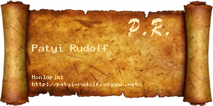 Patyi Rudolf névjegykártya