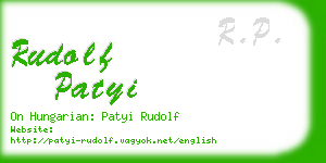 rudolf patyi business card